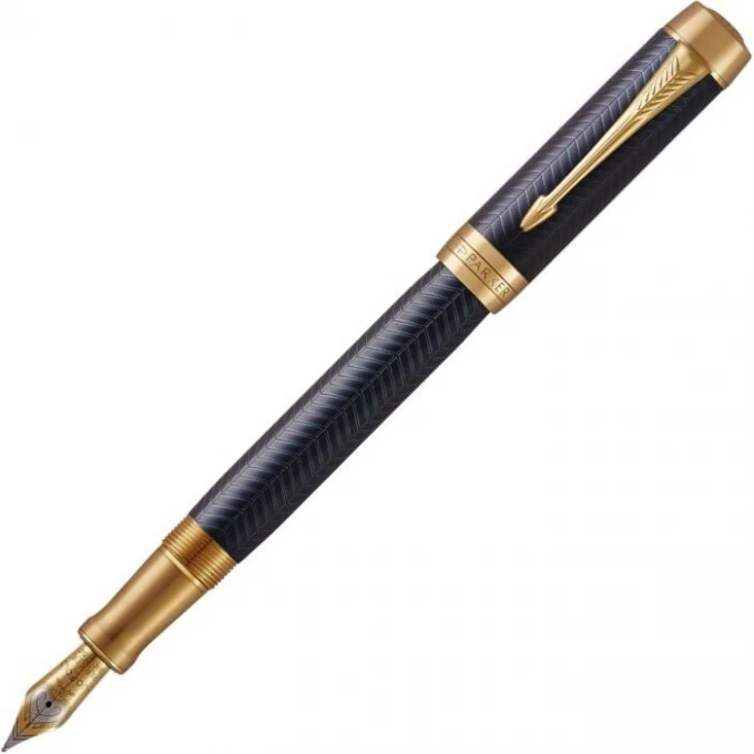 Ручка перьевая PARKER DUOFOLD F307 PRESTIGE CENTENNIAL BLUE CHEVRON GT M золото 18K 1931370 Ручка перьевая PARKER DUOFOLD F307 PRESTIGE CENTENNIAL BLUE CHEVRON GT M золото 18K 1931370